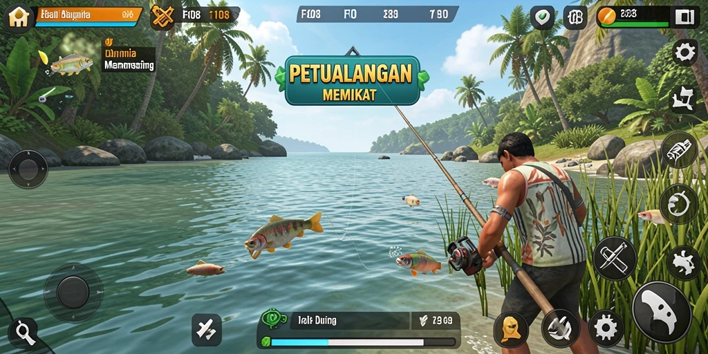 Gameplay F08 menampilkan pengalaman memancing yang mendalam dan realistis.