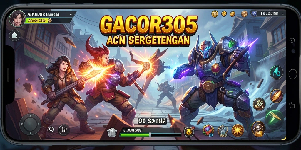 Screenshot gameplay GACOR305 yang menunjukkan aksi mendebarkan dari karakter.