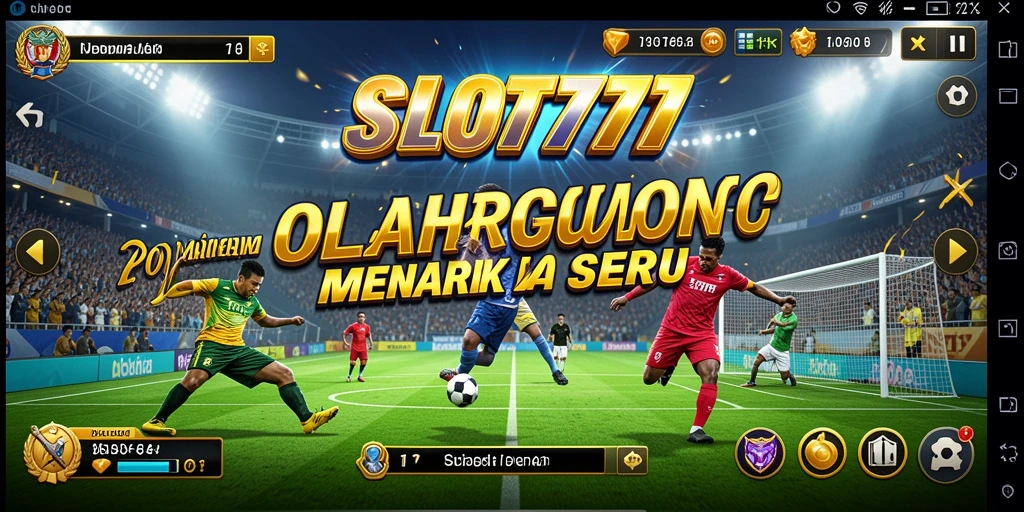 Tangkapan layar SLOT777 menampilkan gameplay seru dengan tema olahraga.